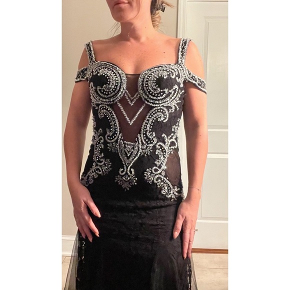 Jovani Sequin Evening Dress with Sequins - Picture 4 of 10